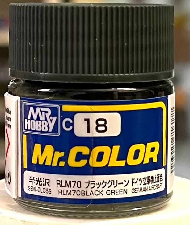Mr. Color C18 Semi-Gloss RLM 70 Black Green