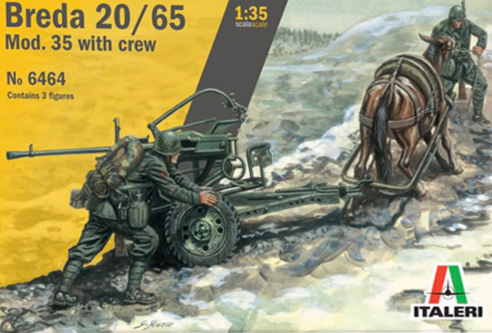 Italeri No.6464 Breda 20/65 Mod.35 with crew