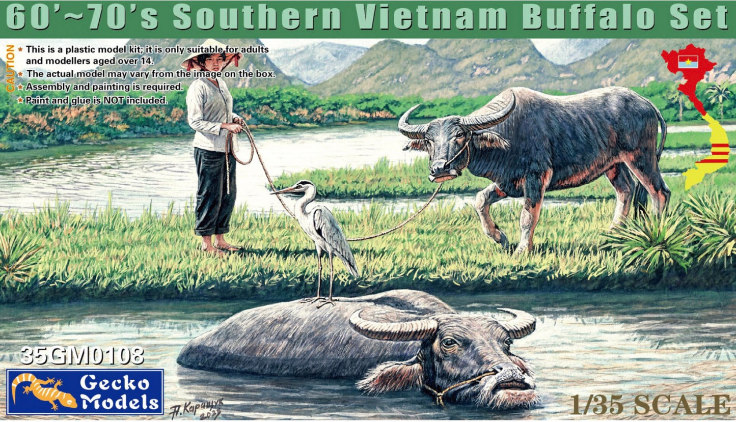 Gecko 35GM0108 60’s-70’s Southern Vietnam Buffalo Set