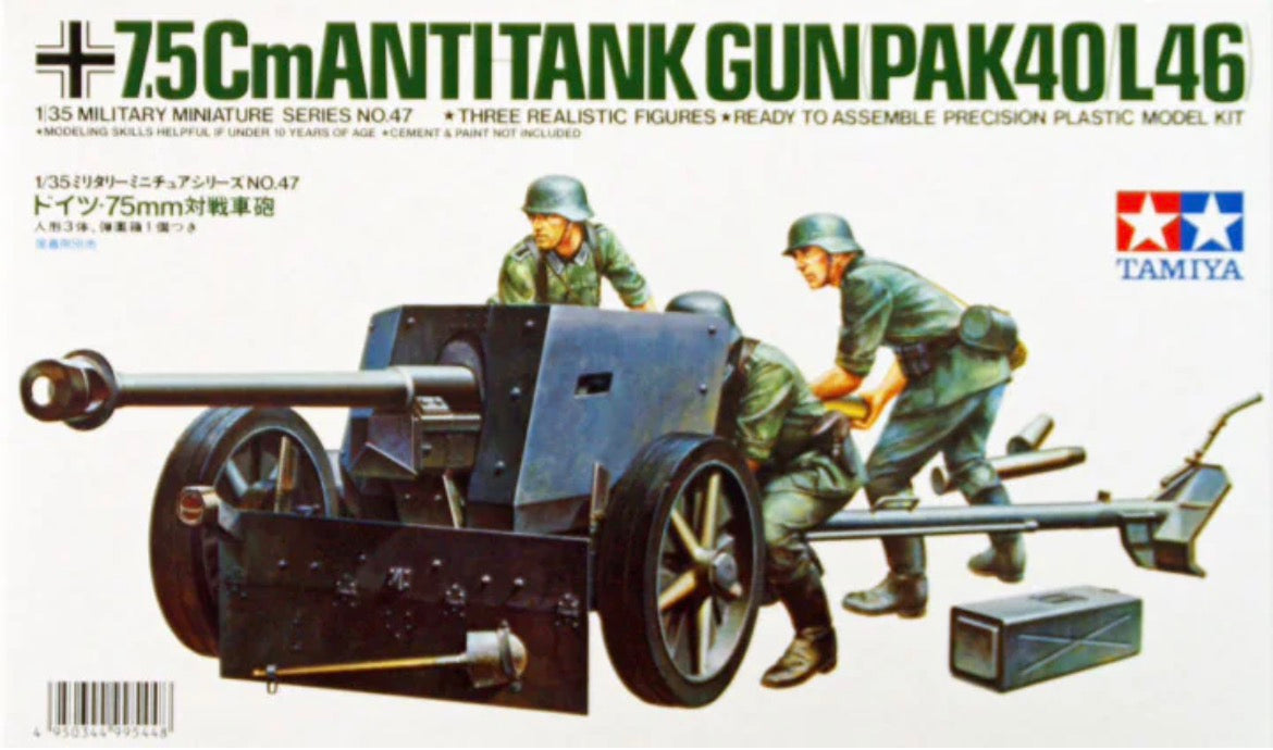 Tamiya 35047 German 7.5cm Anti-tank Gun (PAK40/L46)