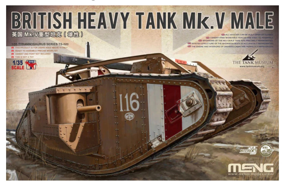 MENG Ts-020 British Heavy Tank Mk.V Male