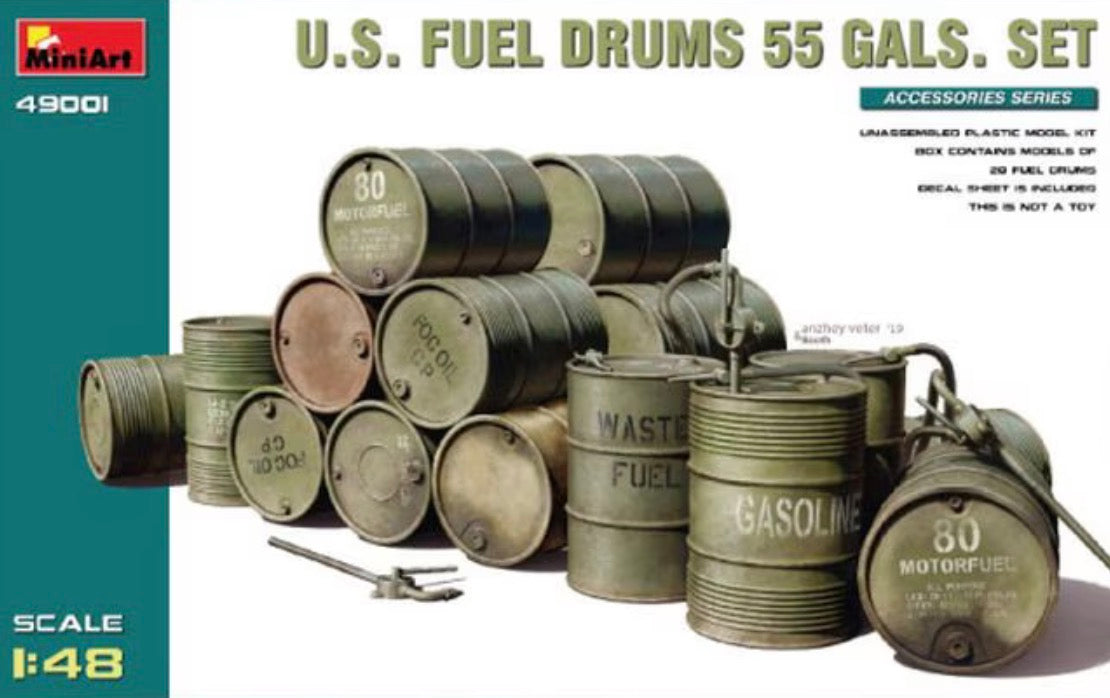 Miniart 49001 US Fuel Drums - 55 Gal.