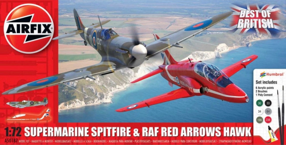 Airfix A50187 Supermarine Spitfire & RAF Red Arrows Hawk