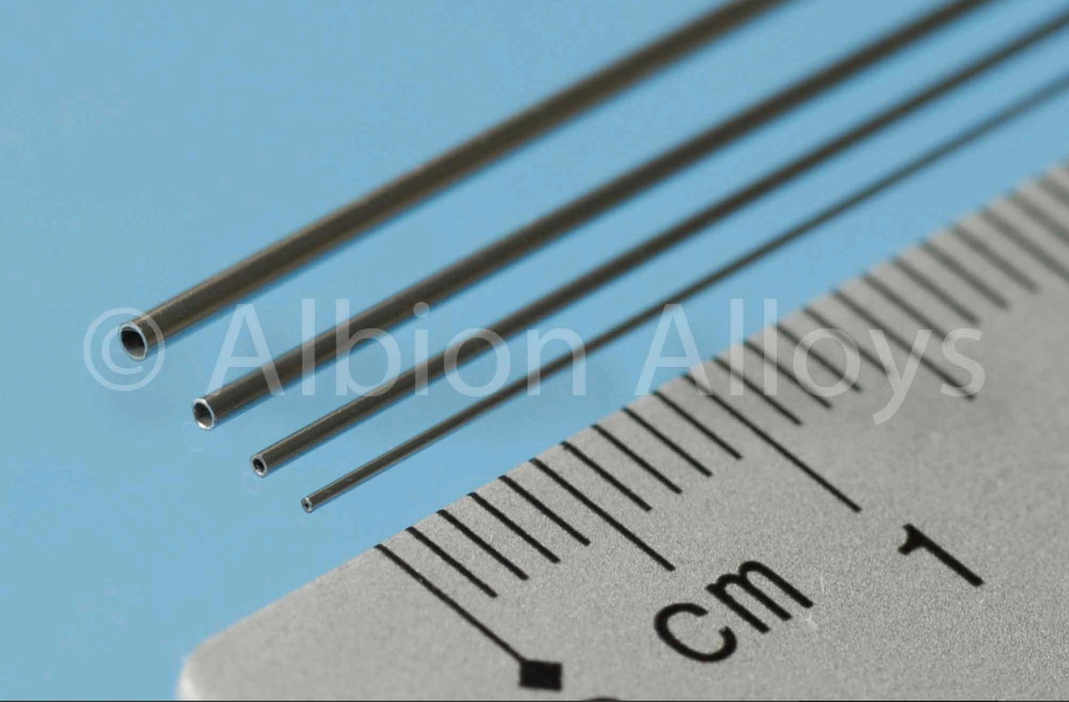 Albion Alloys NST03 Nickel Silver Micro Tube 0.3mm X 0.1mm I.d.