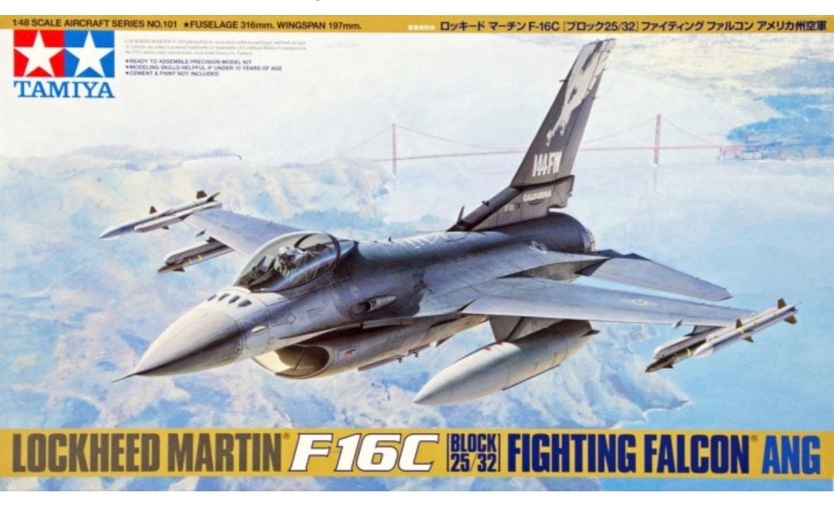 Tamiya 61101 Lockheed Martin F16C Block 25/32 Fighting Falcon ANG