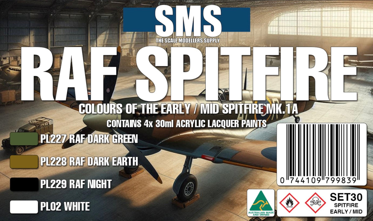 SMS Set30 RAF Spitfire Early / Mid MK.1A Colour Set