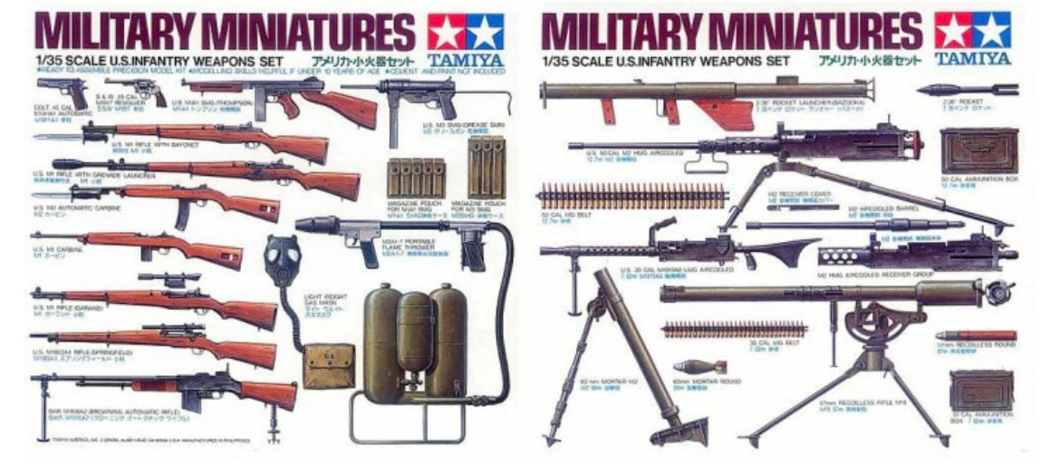 Tamiya 35121 US Infantry Weapons Set