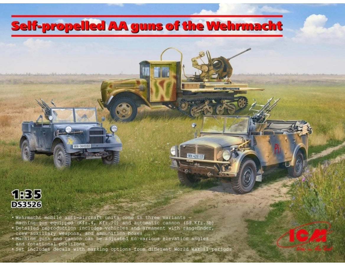 ICM DS3526 Wehrmacht Self-Propelled AA Vehicles
