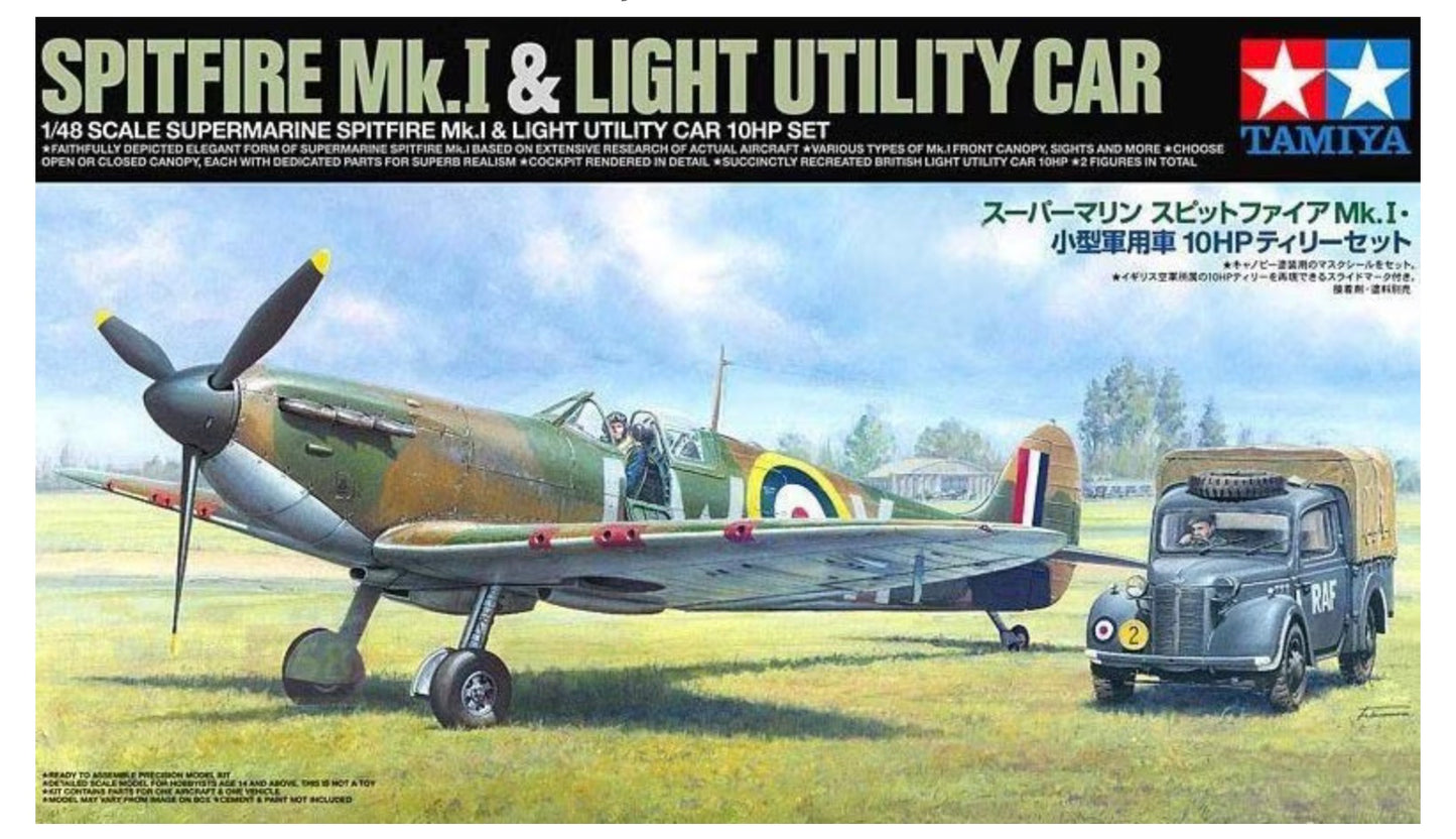 Tamiya 25211 Spitfire Mk.1 and Light Utility Car