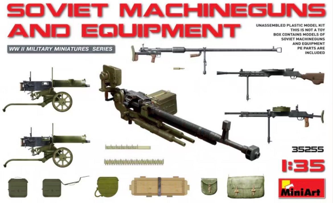 Miniart 35255 Soviet Machine Guns & Equipment