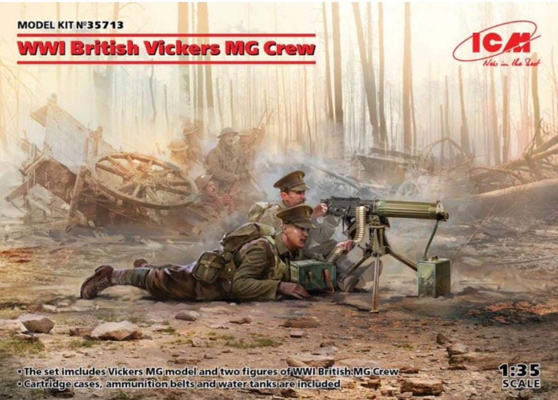 ICM 35713 WWI British Vickers MG Crew