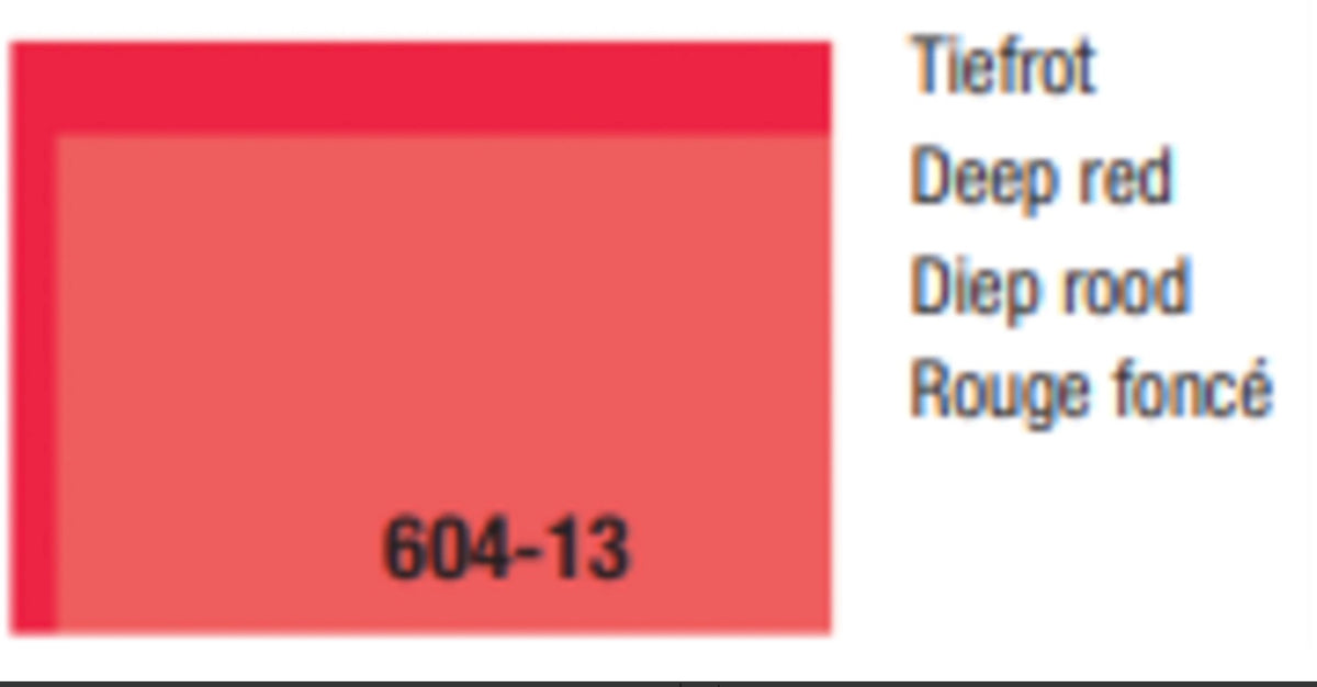 Maquett 604-13 Self Adhesive Transparent Deep Red Foil 194mm X 320mm X 0.10mm Thickness