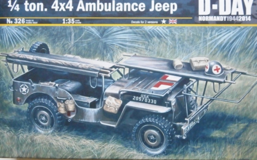 Italeri No.326 1/4 ton 4x4 Ambulance Jeep
