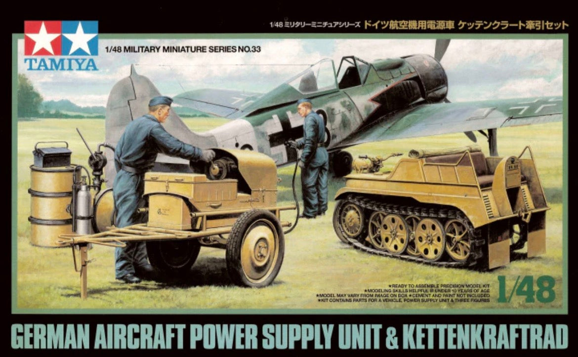 Tamiya 32533 German Aircraft Power Supply Unit & Kettenkraftrad