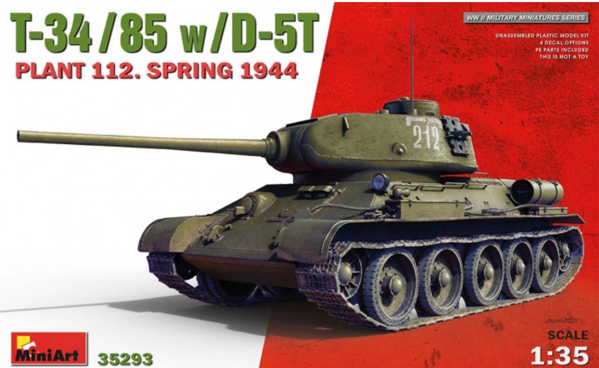 *Pre-Owned* Miniart 35293 T-34/85 w/D-5T