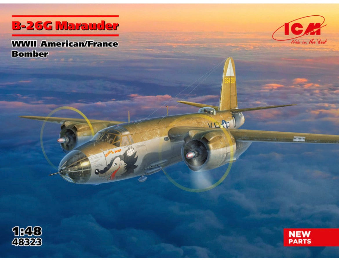 ICM 48323 B-26C Maraurder WWII American/French Bomber