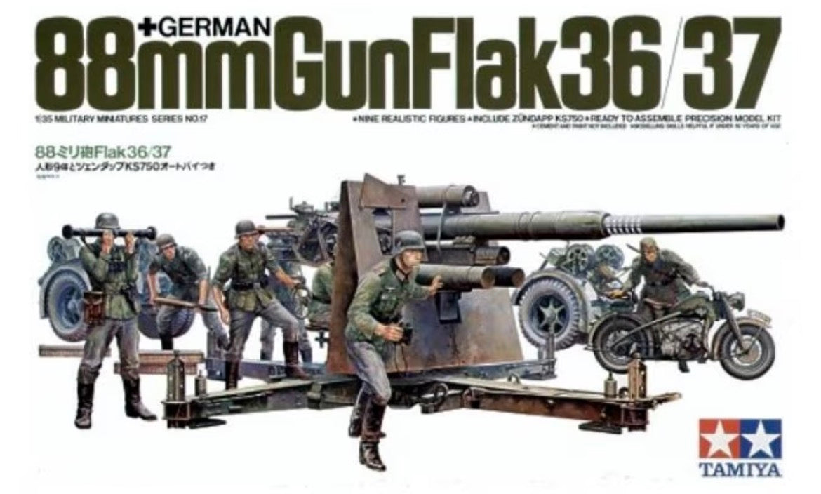 Tamiya 35017 German 88mm Gun Flak36/37