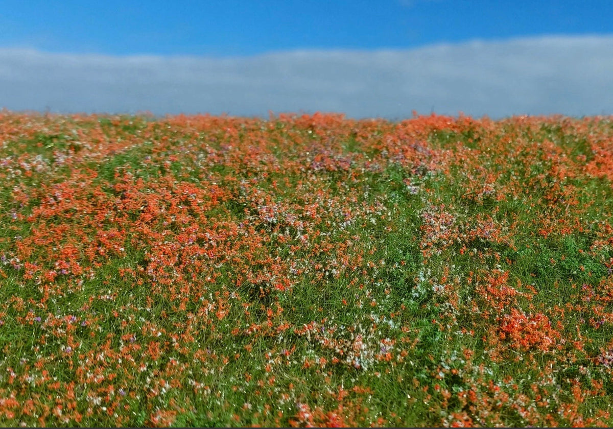 Model Scene F565 Blooming Meadow - Poppies Grass Mat