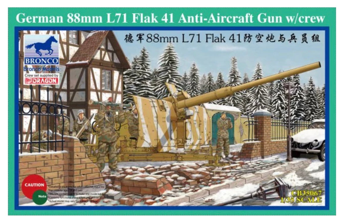 Bronco CB35067 German 88mm L71 Flak 41 Anti Aircraft Gun with Crew