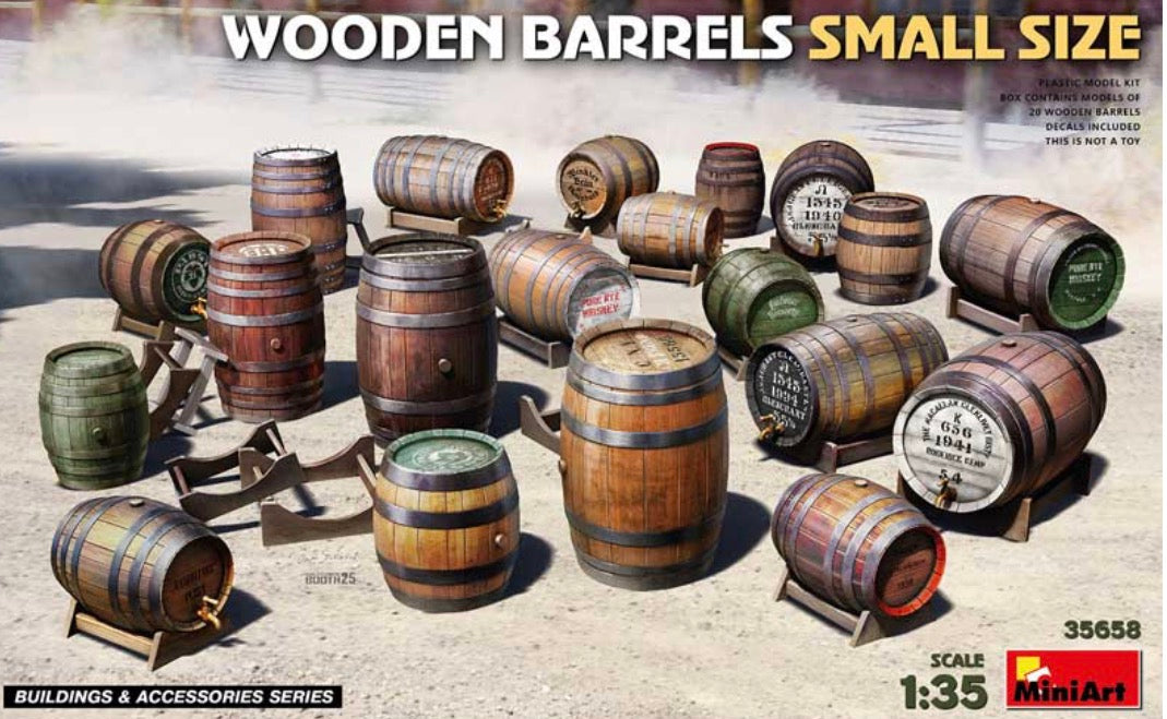 Miniart 35658 Wooden Barrels - Small Size