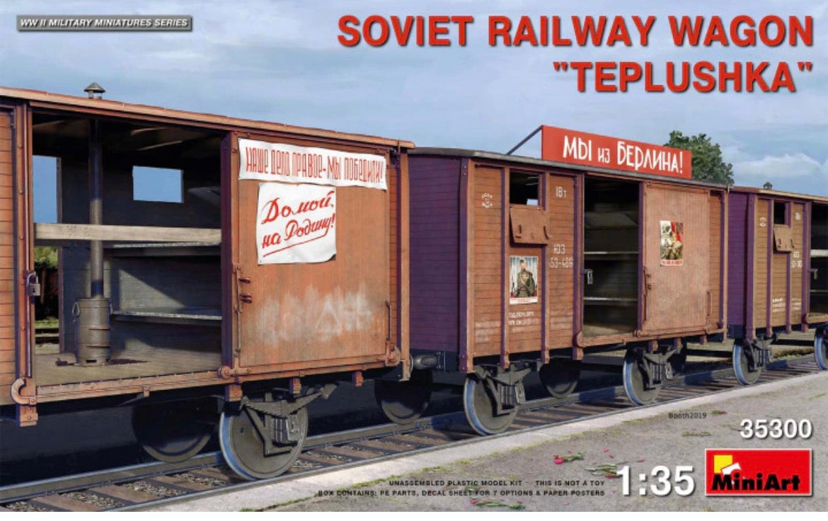 Miniart 35300 Soviet Railway Wagon “Teplushka”