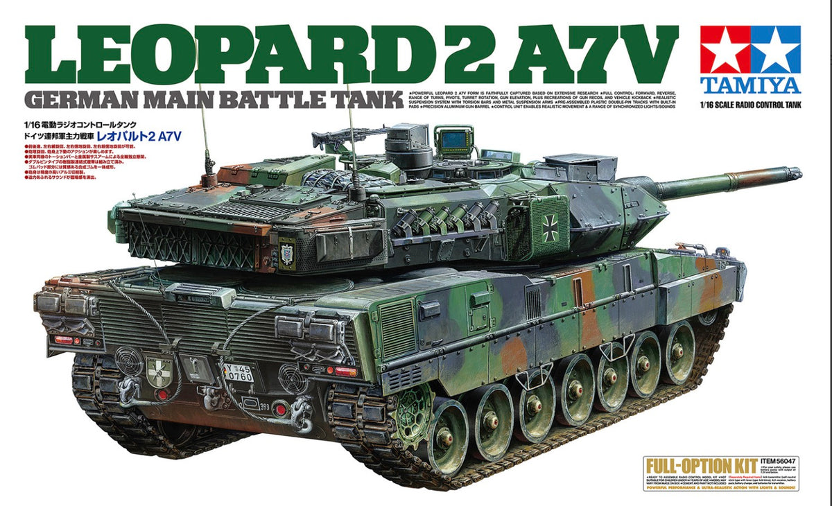 Tamiya 56047 R/C Leopard 2 A7V with Option Kit