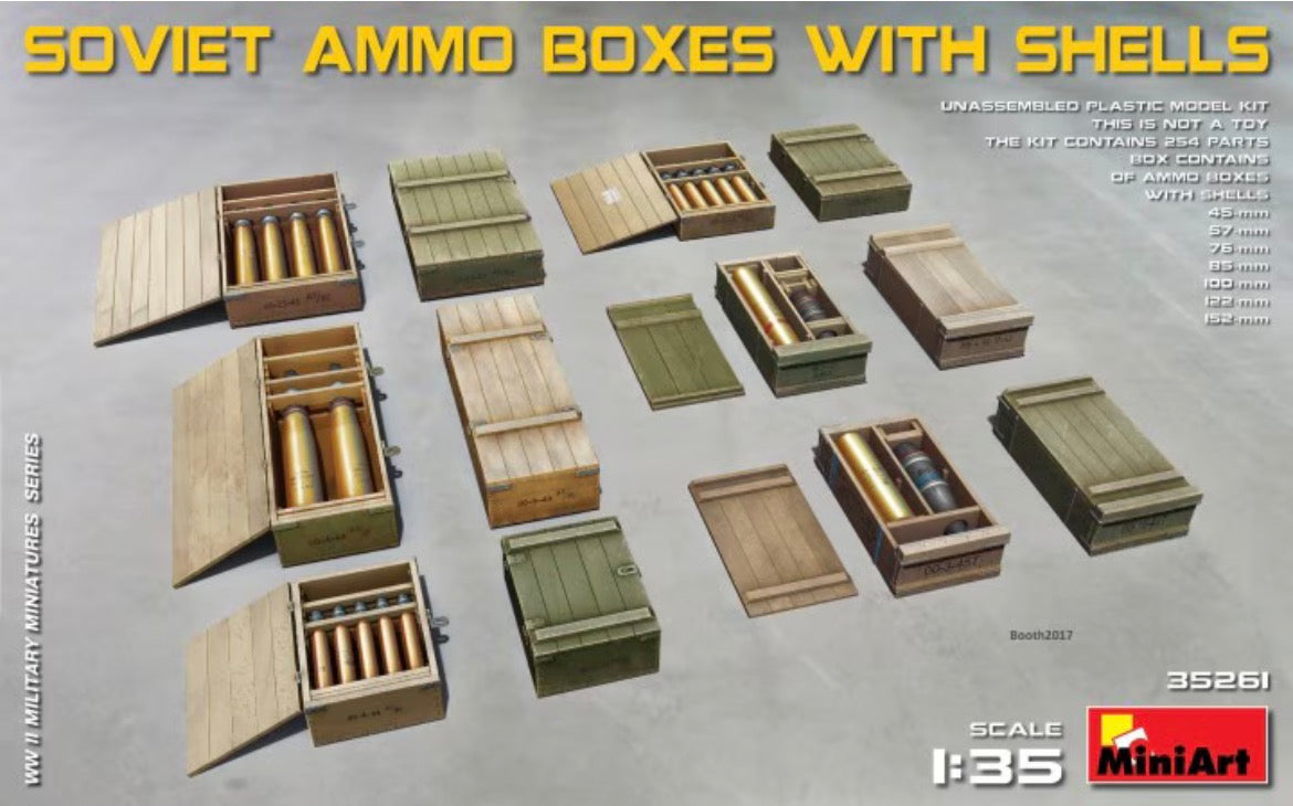 Miniart 35261 Soviet Ammo Boxes with Shells