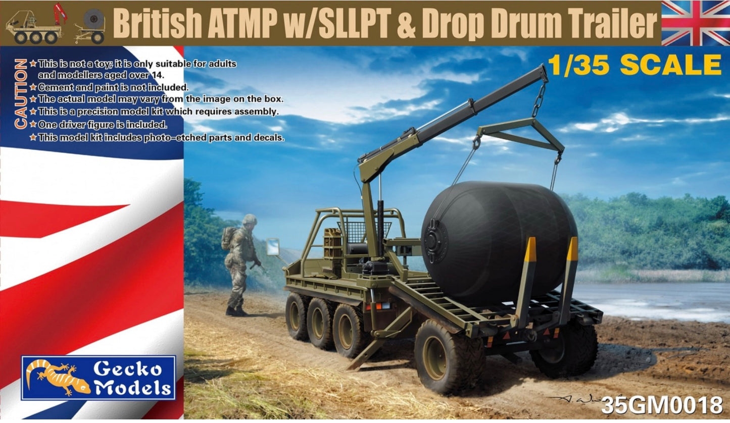 Gecko 35GM0018 British ATMP w/SLLPT & Drop Drum Trailer