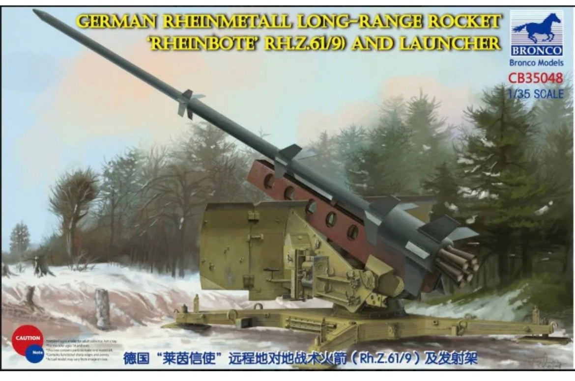 Bronco CB35048 German Rheinmetall long Range Rocket ‘Rheinbote’ (RH.Z.61/9) and Launcher