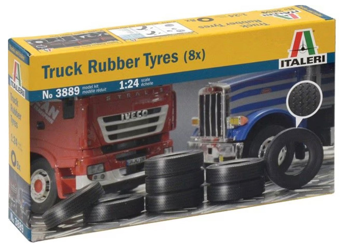 Italeri 3889 Truck Rubber Tyres (8x)