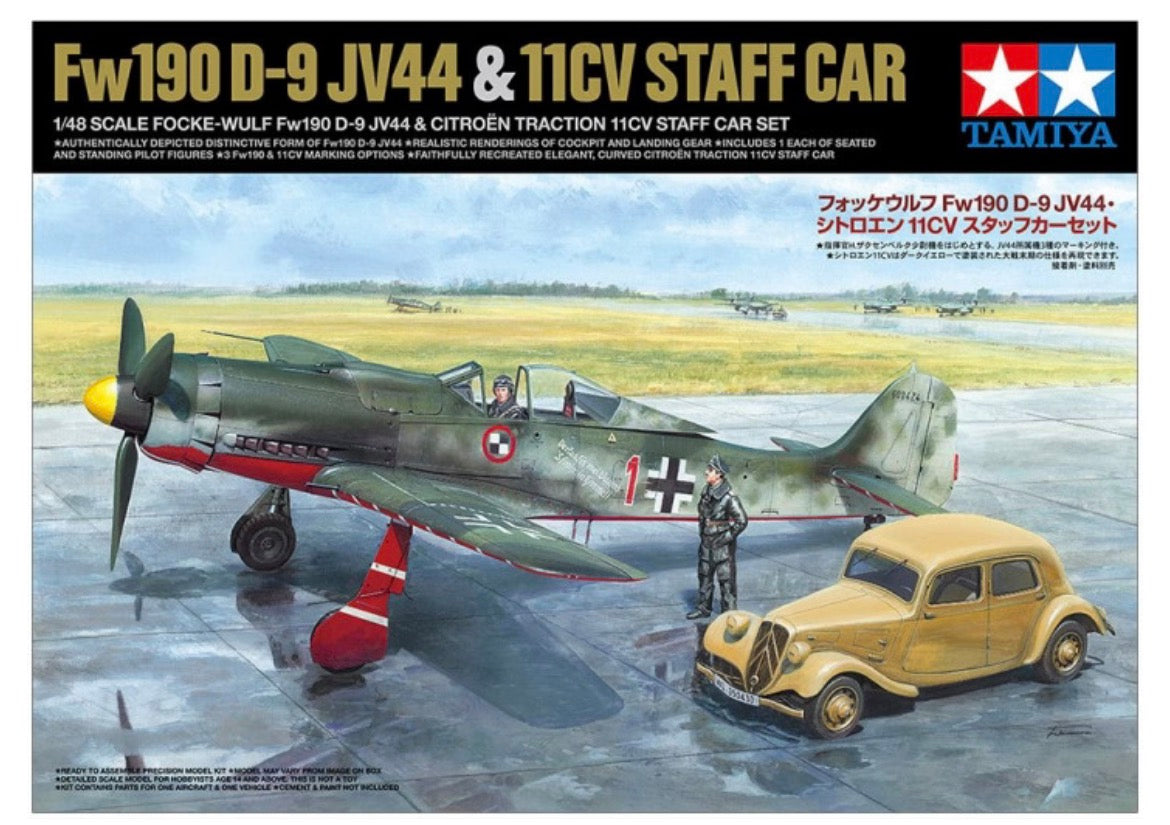 Tamiya 25213 Fw190 D-9 JV44 & 11CV Staff Car