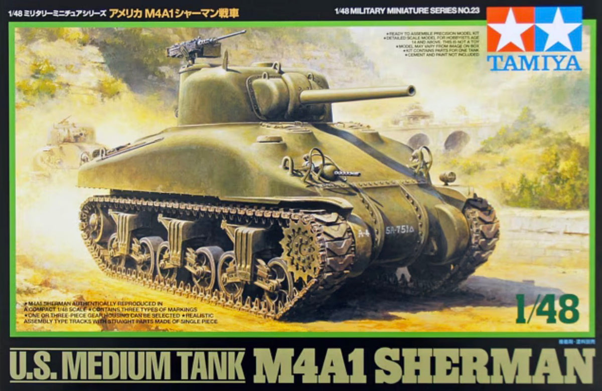 Tamiya 32523 US Medium Tank M4A1 Sherman