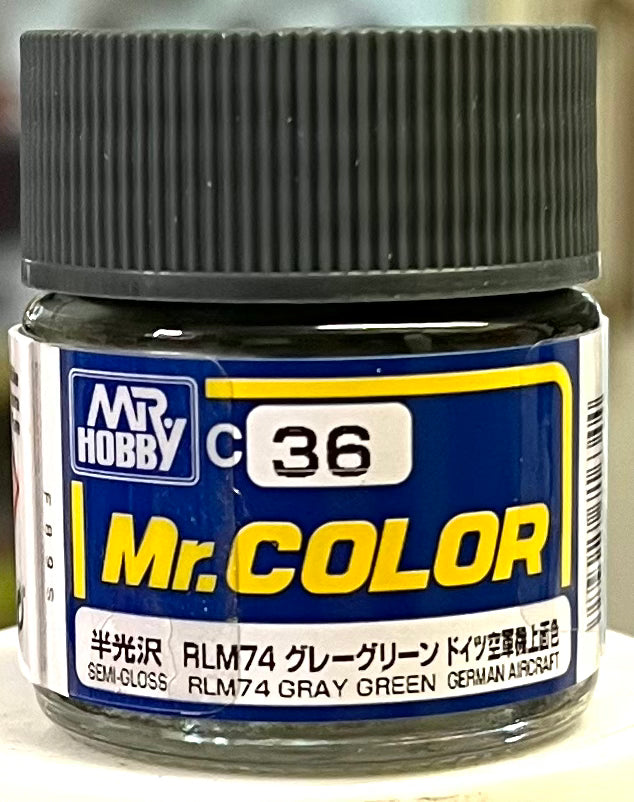Mr. Color C36 Semi-Gloss RLM74 Grey Green