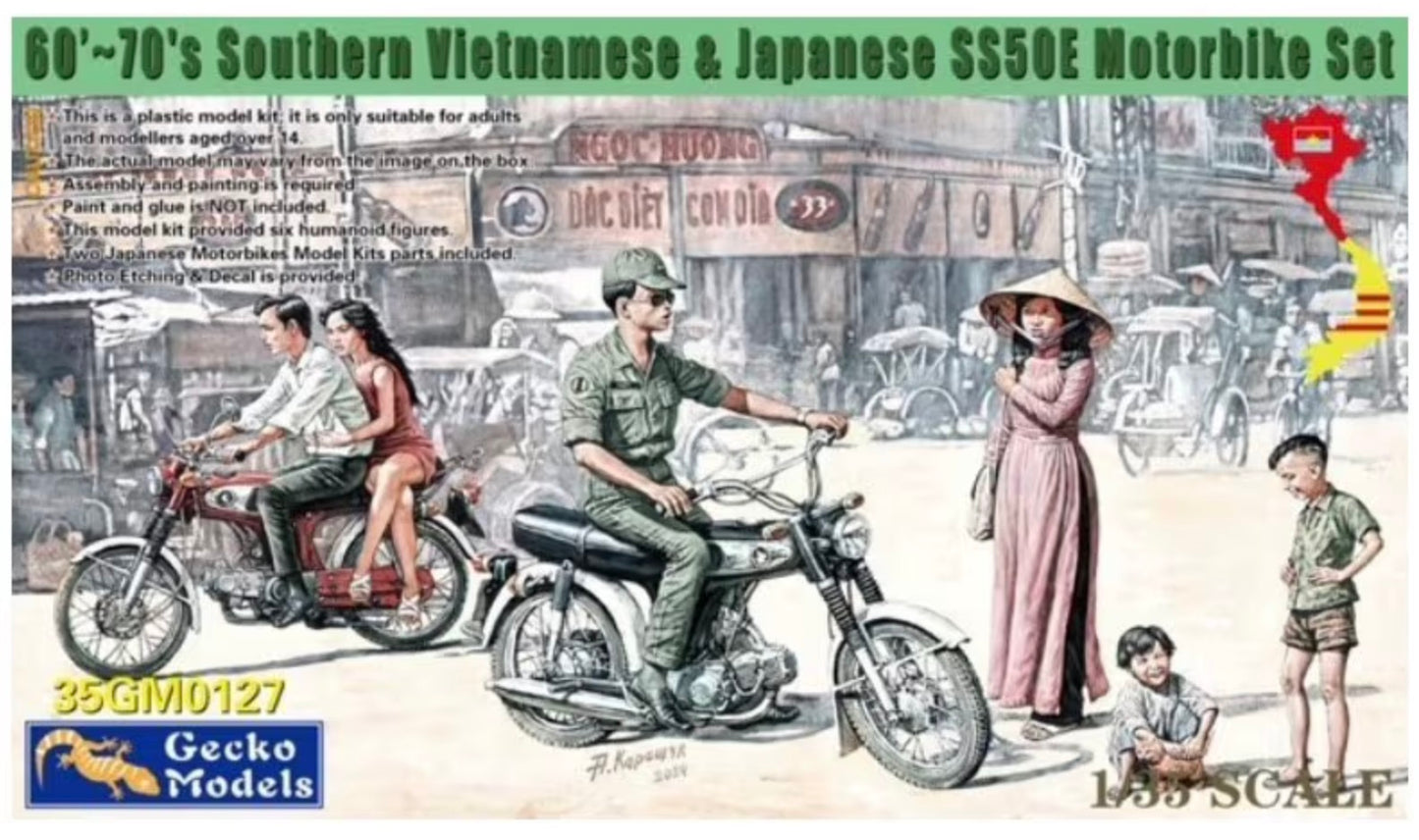 Gecko 35GM0127 60’s-70’s Southern Vietnamese & Japanese SS50E Motorbike Set