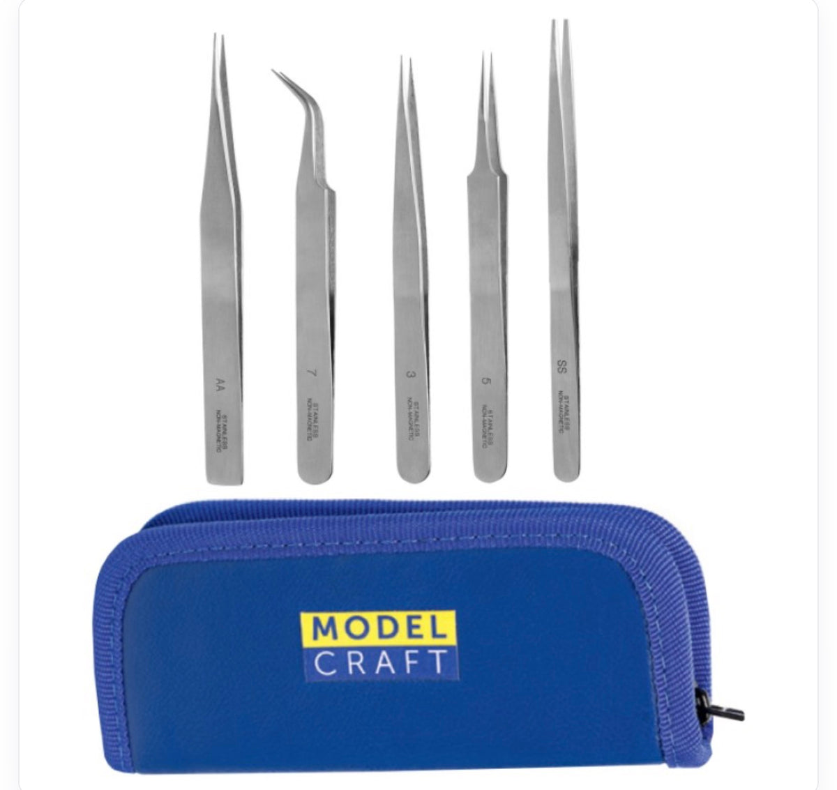 Model Craft x5 Stainless Steel Tweezers