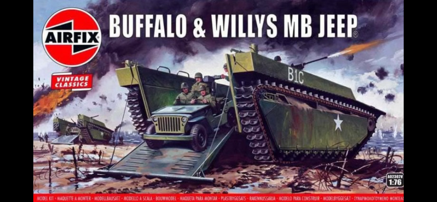 Airfix A02302V Buffalo & Willys MB Jeep