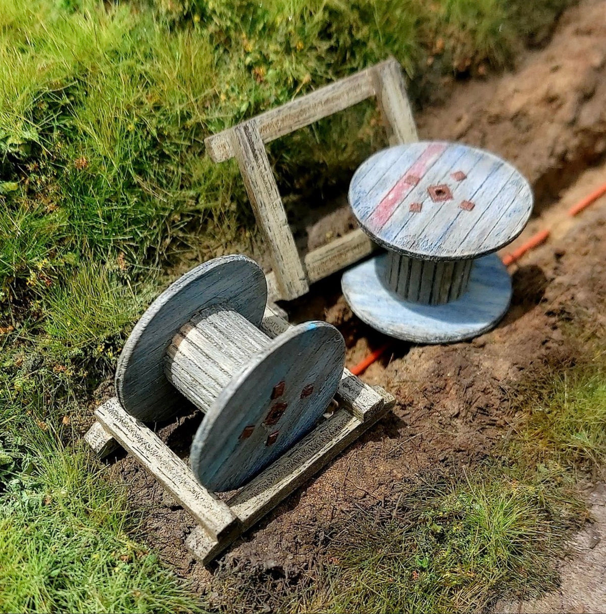Model Scene 48511 Cable Reels - HO/1:72nd Scale