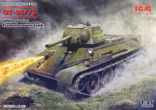 ICM 35354 OT-34/76 WWII Soviet Flamethrower Tank