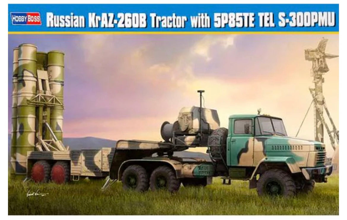 *PRE OWNED* Hobbyboss 85511 Russian KrAZ-260B Tractor with 5P85TE Tel S-300PMU