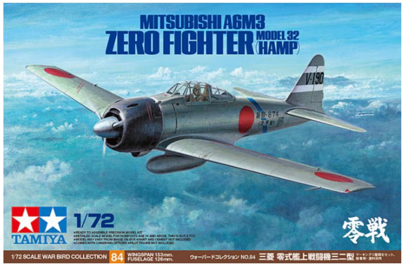 Tamiya 60784 Mitsubishi A6M3 Zero Fighter