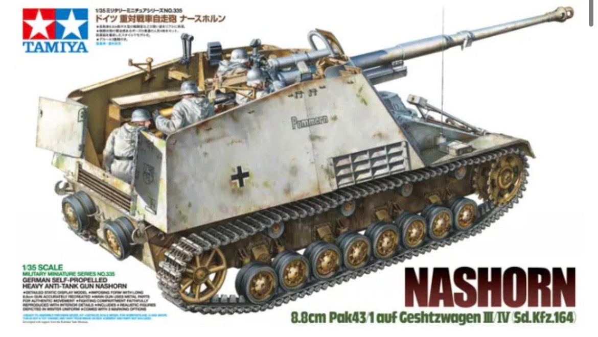 Tamiya 35335 8.8cm Pak43/1 auf Geschützwagen III/IV (Sd.Kfz.164) Nashorn