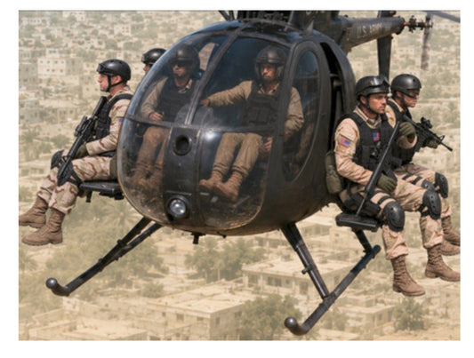 ICM 48371 Delta Force Assault Team with MH-6J Helicopter