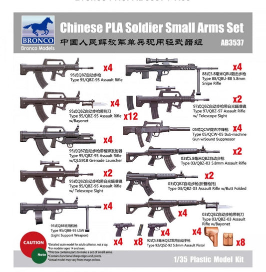 Bronco AB3537 Chinese PLA Soldier Small Arms Set