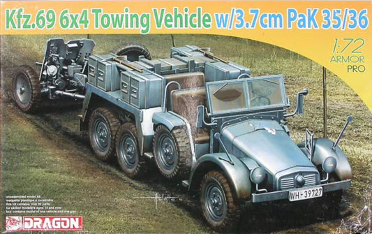 Dragon 7419 Kfz.69 6x4 Towing Vehicle with 3.7cm Pak 35/36