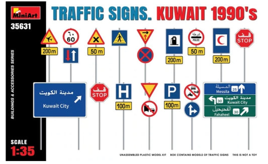 Miniart 35631 Traffic Signs Kuwait 1990’s