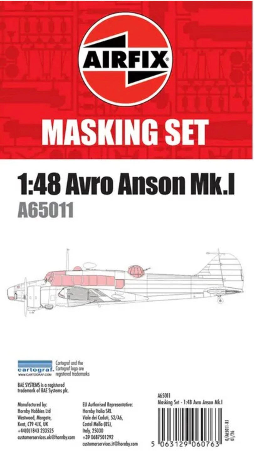 Airfix A65011 1:48 Avro Anson Mk.1 Mask Set