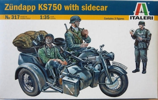 *Pre-Owned* Italeri No.317 Zündapp KS750 with Sidecar