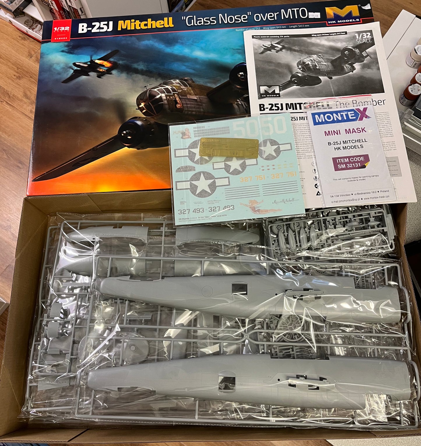 *Pre-Owned* HKModels 01E024 B-25J Mitchell “Glass Nose” Over MTO