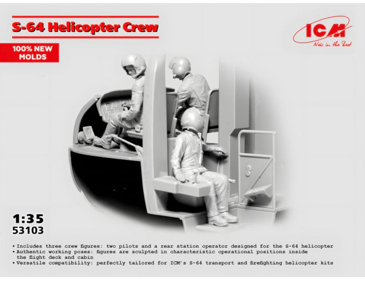 ICM 53103 S-64 Helicopter Crew