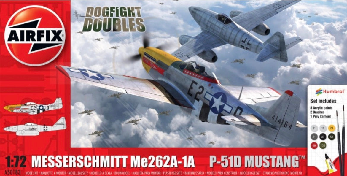 Airfix A50183 Messerschmitt Me262A-1A & P-51D Mustang